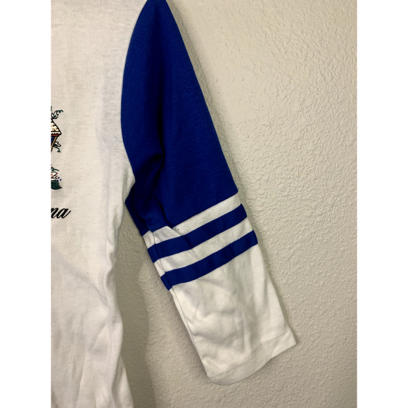 90s Vintage Le Riche M Montana Birdhouse Graphic Quarter Sleeve Shirt - Picture 3 of 9